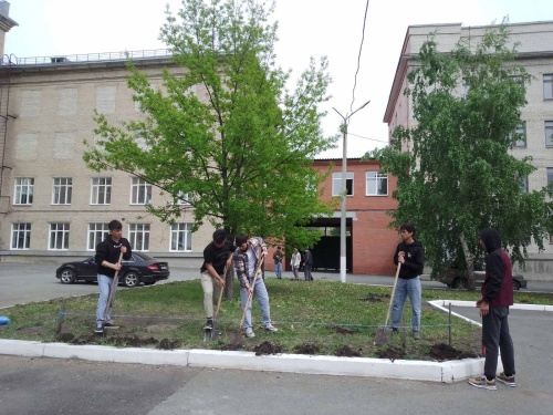 Студенты-садовники преобразили сквер университета